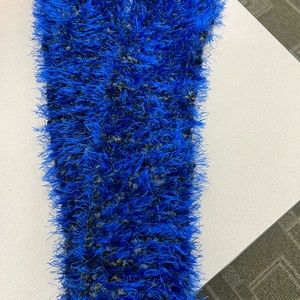 Hand knit Blue/black scarf